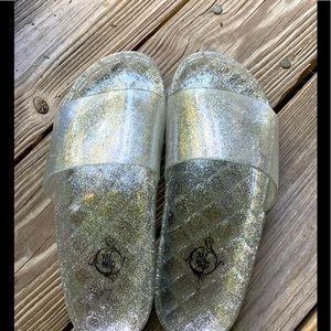 Transparent Glitter Slippers